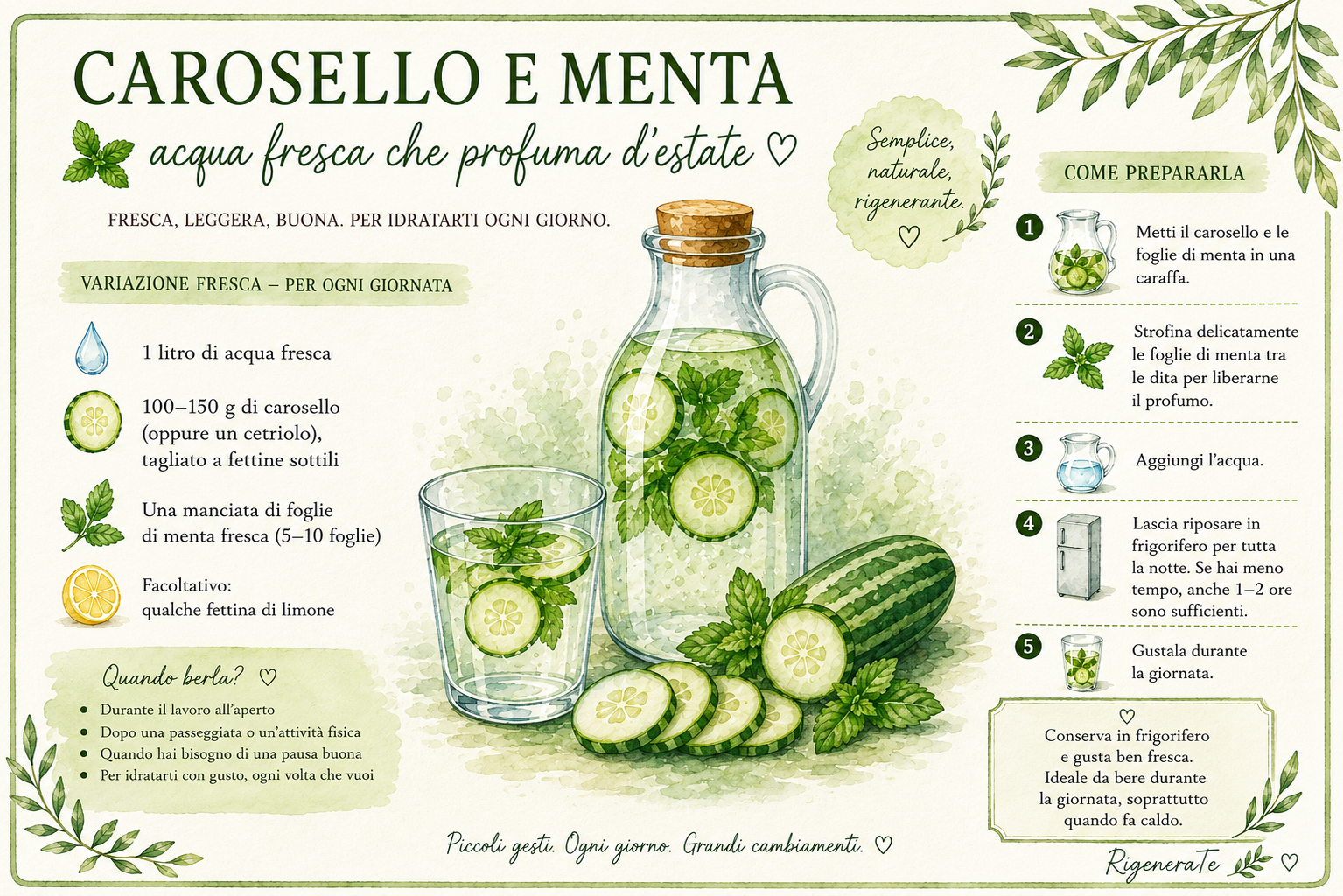 acqua aromatizzata carosello e menta
